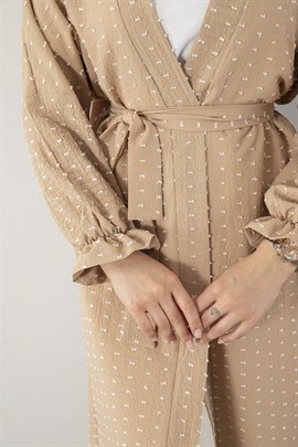 Puantiye Desenli Kimono