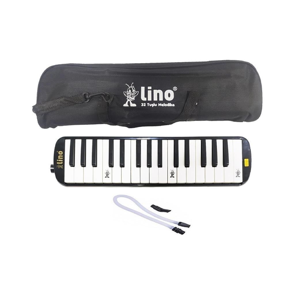 Lino 32 Tuşlu Melodika Bez Çantalı (Siyah)