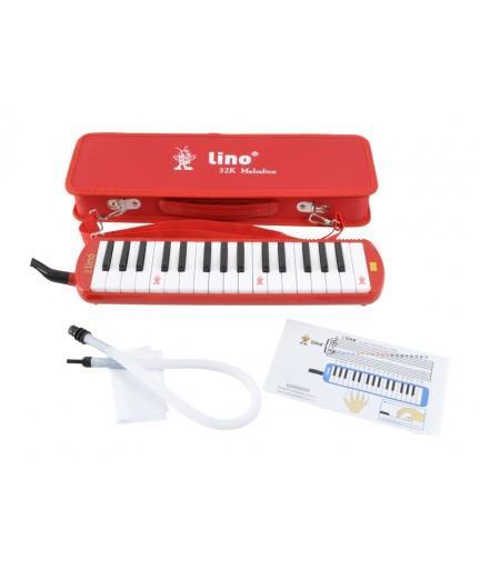 Lino 32 Tuşlu Melodika Özel Çantalı (Kırmızı)