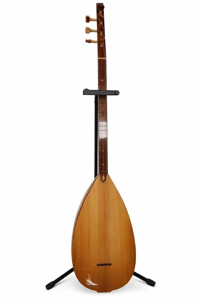 Saga Dut Tekne Beyaz Ladin Kapak Orta Kalite Kısa Sap Bağlama