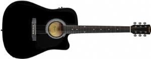 Squier SA-105CE BLK Elektro Akustik Gitar