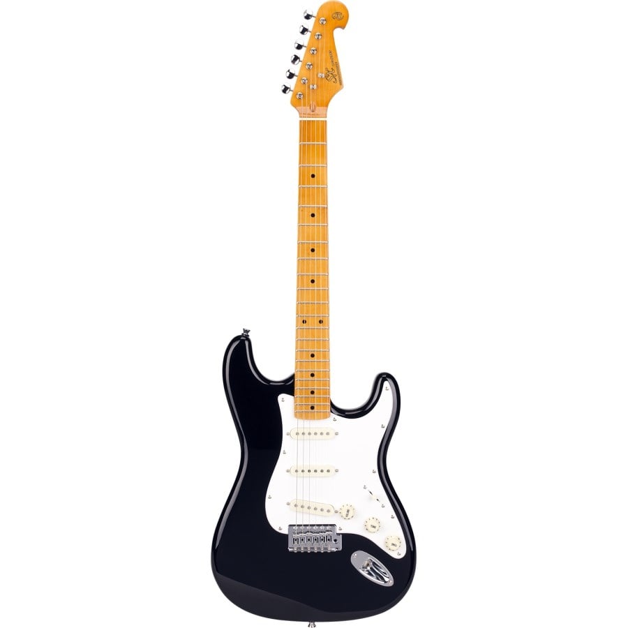 SX SST57+ Stratocaster Black Elektro Gitar (KILIF+ASKI+JAK+PENA)