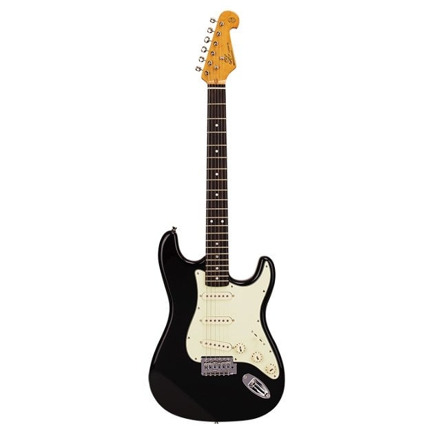 SX SST62+ Stratocaster Black Elektro Gitar (KILIF+ASKI+JAK+PENA)
