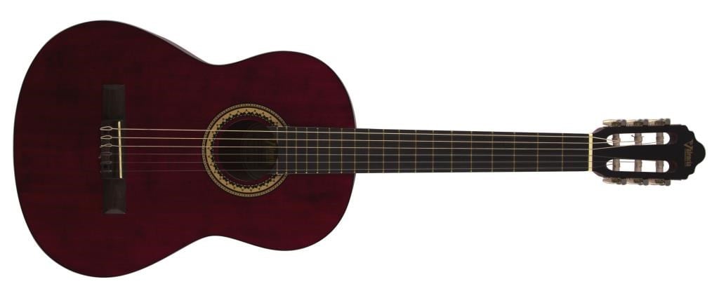 Valencia VC204TWR Bordo Klasik Gitar (KILIF+PENA+YEDEK TEL TAKIMI)