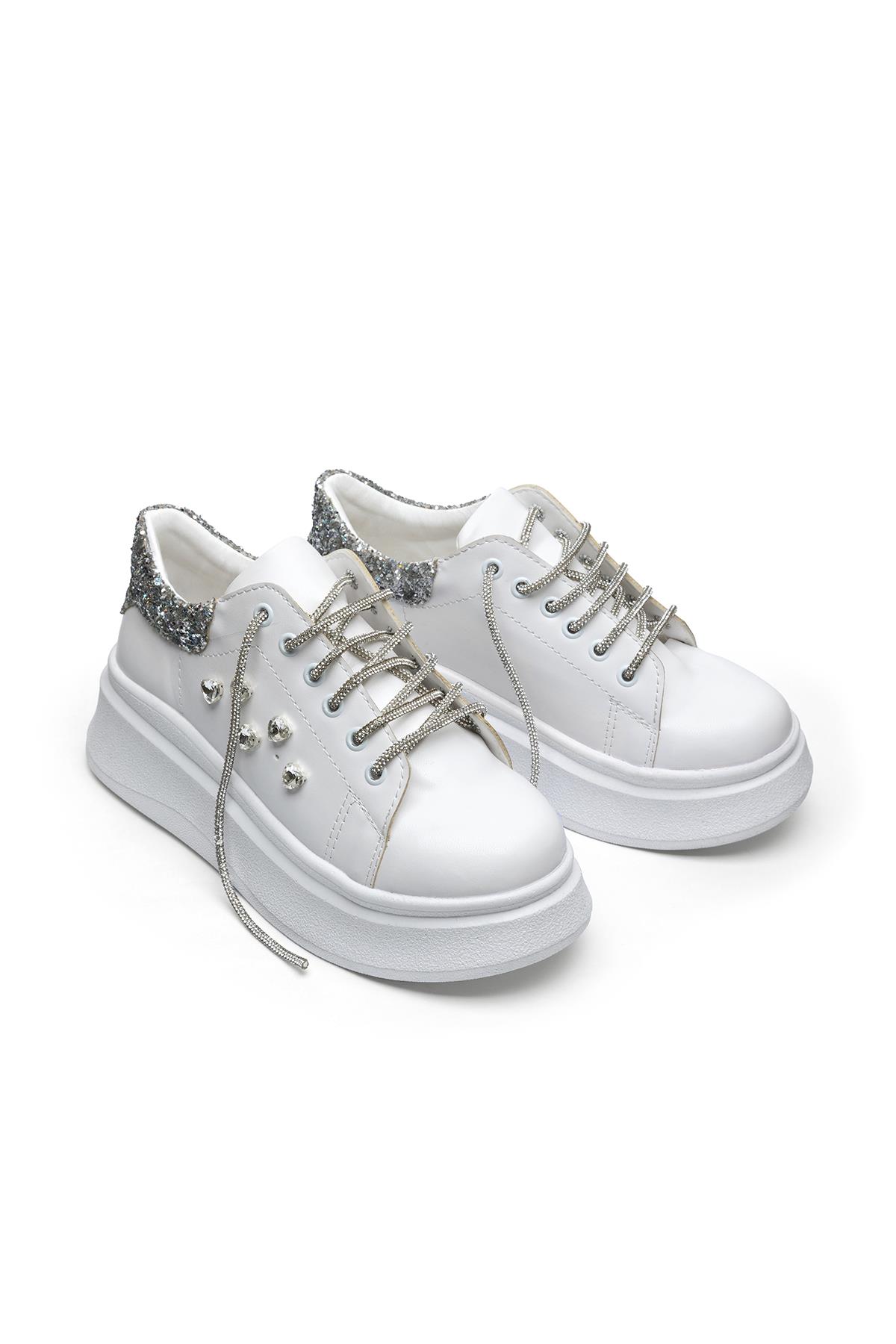 Barbara Sparkle Sneakers Beyaz