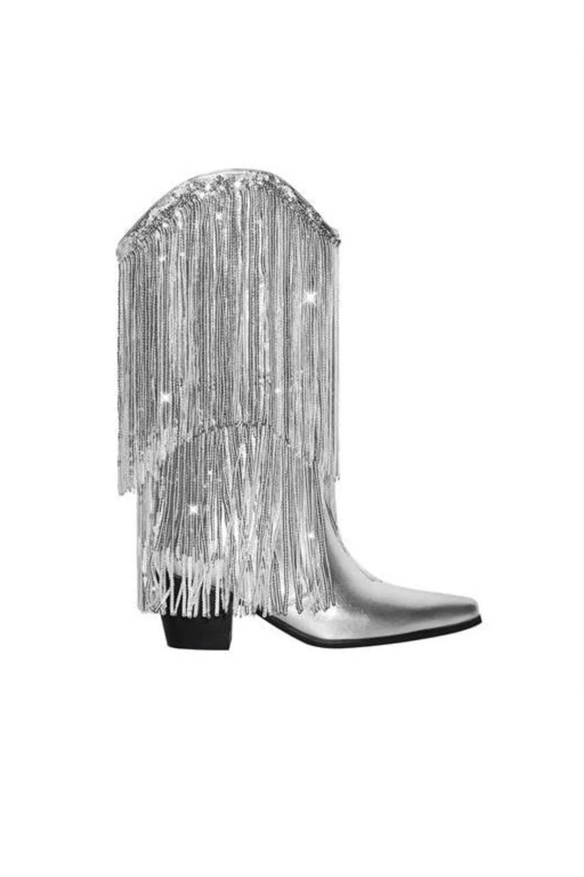 SS Shine Western Çizme Gümüş