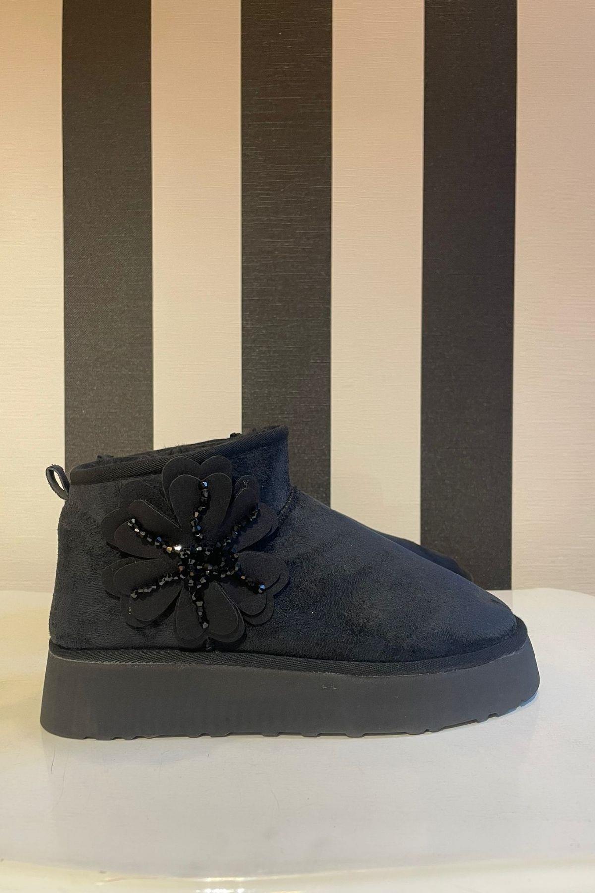 Flowers Ugg Bot Siyah