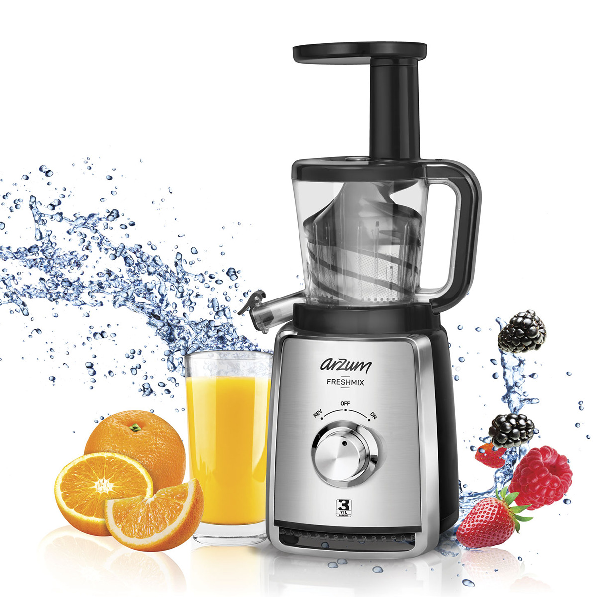 Arzum AR1050 Freshmix Slow Juicer 150 W Yavaş Sıkım Katı Meyve Sıkacağı