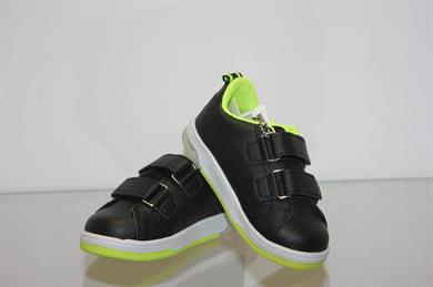 Cool Kids S30 Bebe Çocuk Kamuflaj Cırtlı Spor Ayakkabı Siyah