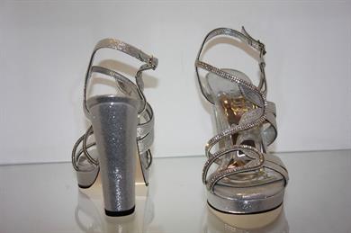 Guja Y150-11 Bayan Dolgu Topuk Abiyelik Ayakkabı Gümüş