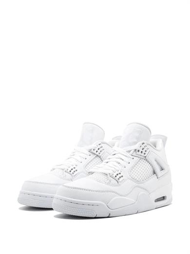 Nike Air Jordan 4 Retro Erkek Spor 308497 Beyaz-Gümüş