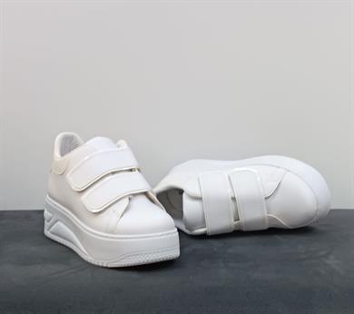 Punto Zenne Çift Cırtlı Yüksek Taban Kadın Günlük Ayakkabı 333056 Beyaz
