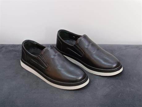 Classwood 1072-23 Erkek Günlük Frezeli Poli Taban Comfort Deri Ayakkabı Siyah