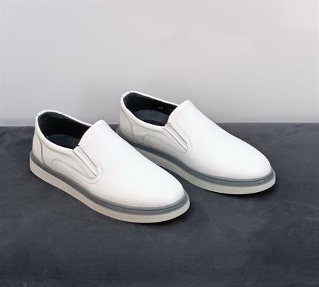 Classwood 1072-23 Erkek Günlük Frezeli Poli Taban Comfort Deri Ayakkabı Beyaz