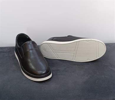 Classwood 1072-23 Erkek Günlük Frezeli Poli Taban Comfort Deri Ayakkabı Siyah