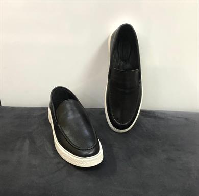 ClassWood 1089-23  Erkek günlük Poli Taban Comfort Deri Ayakkabı Siyah