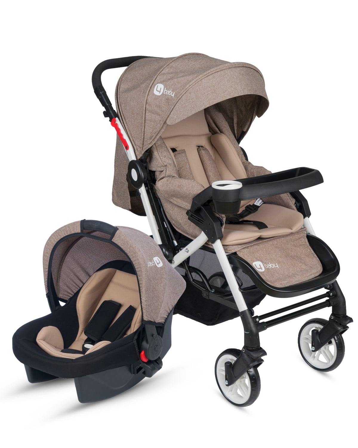 Active Beyaz Travel Sistem-Kahve