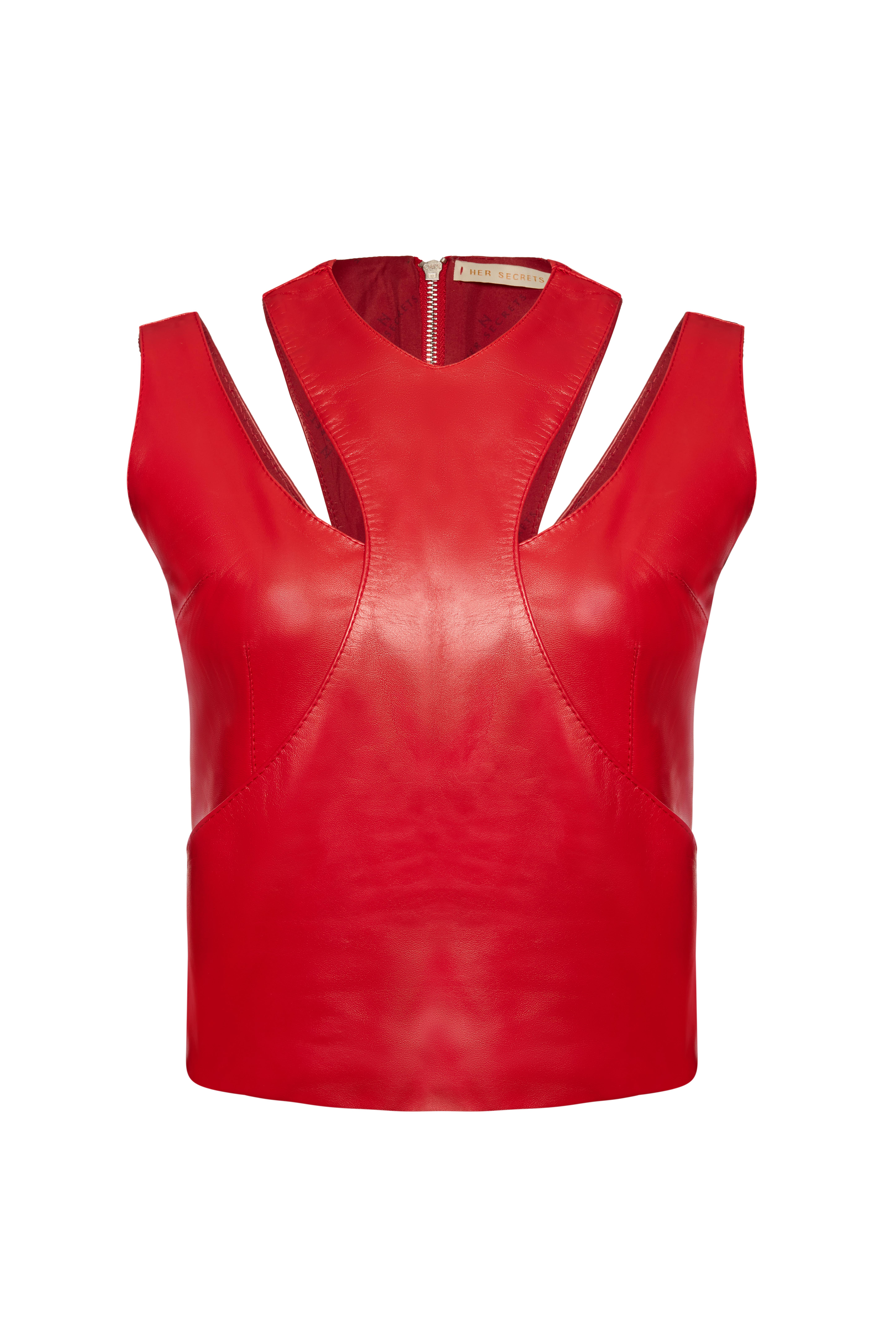 APHRODITE LEATHER TOP