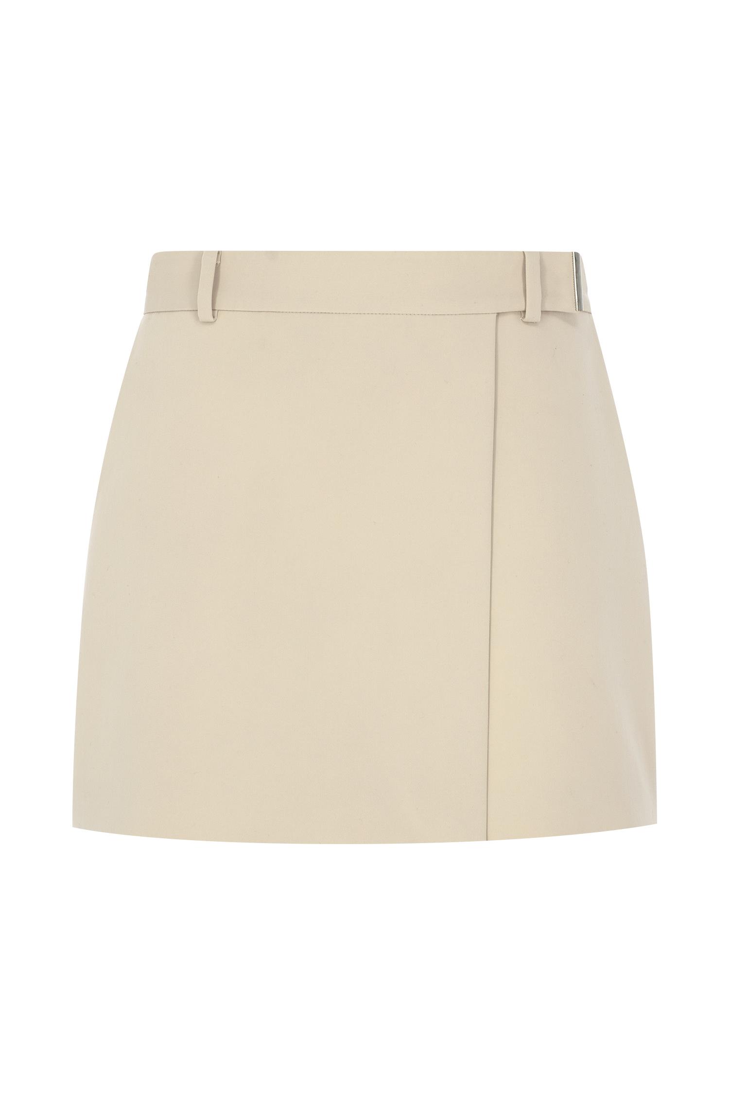 Beige Mini Skirt