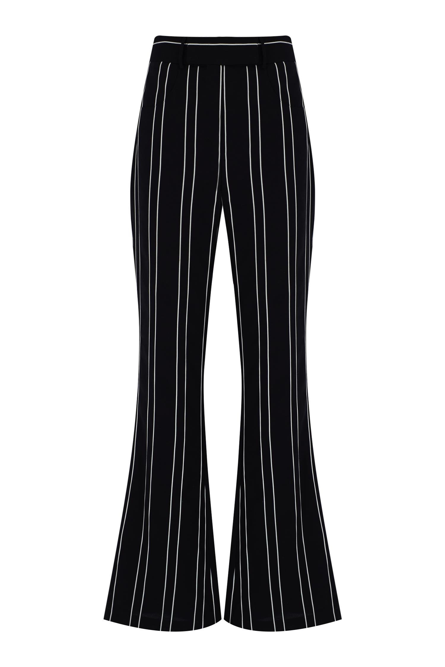 Black Striped Pant