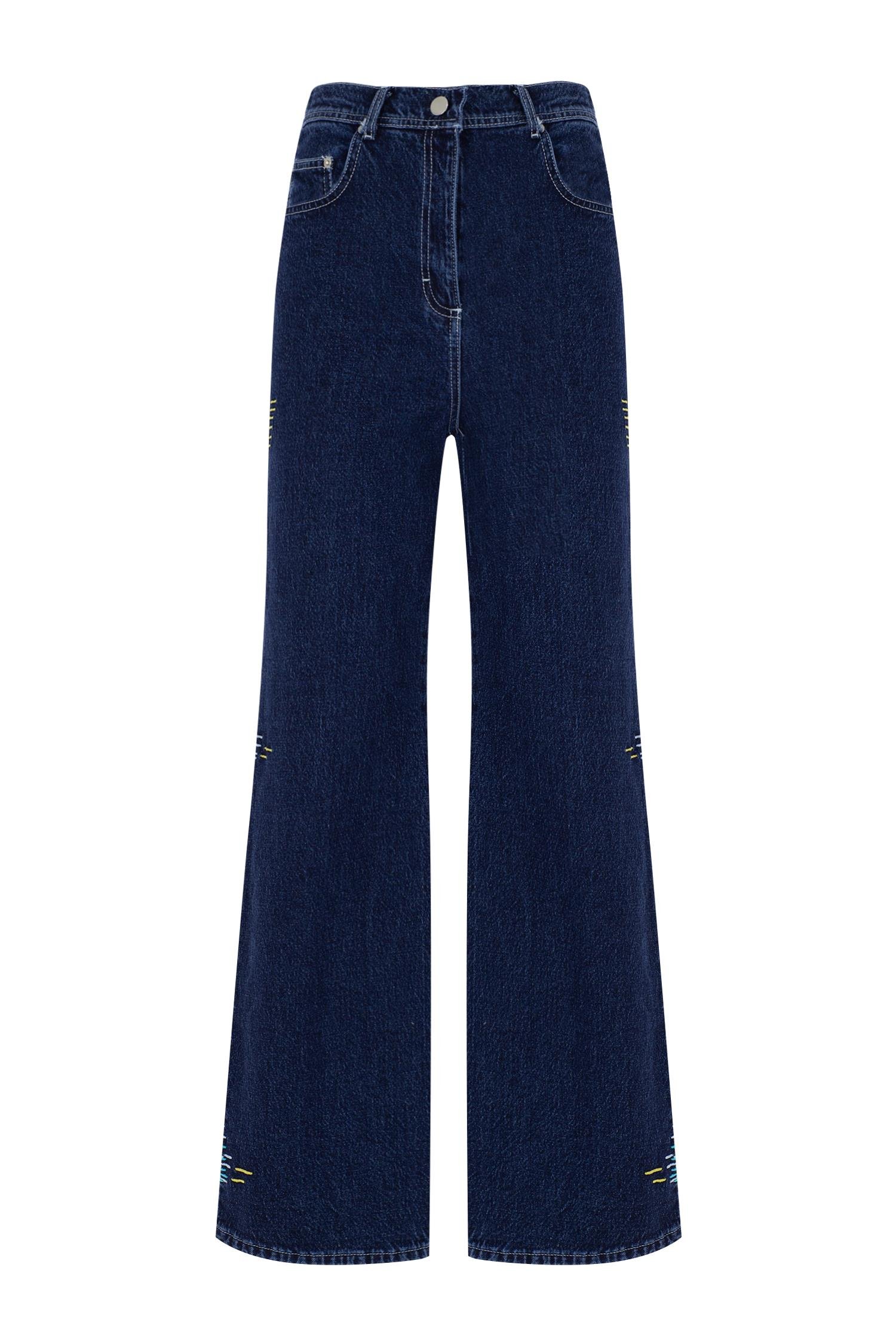 Embroidered Flare Jeans