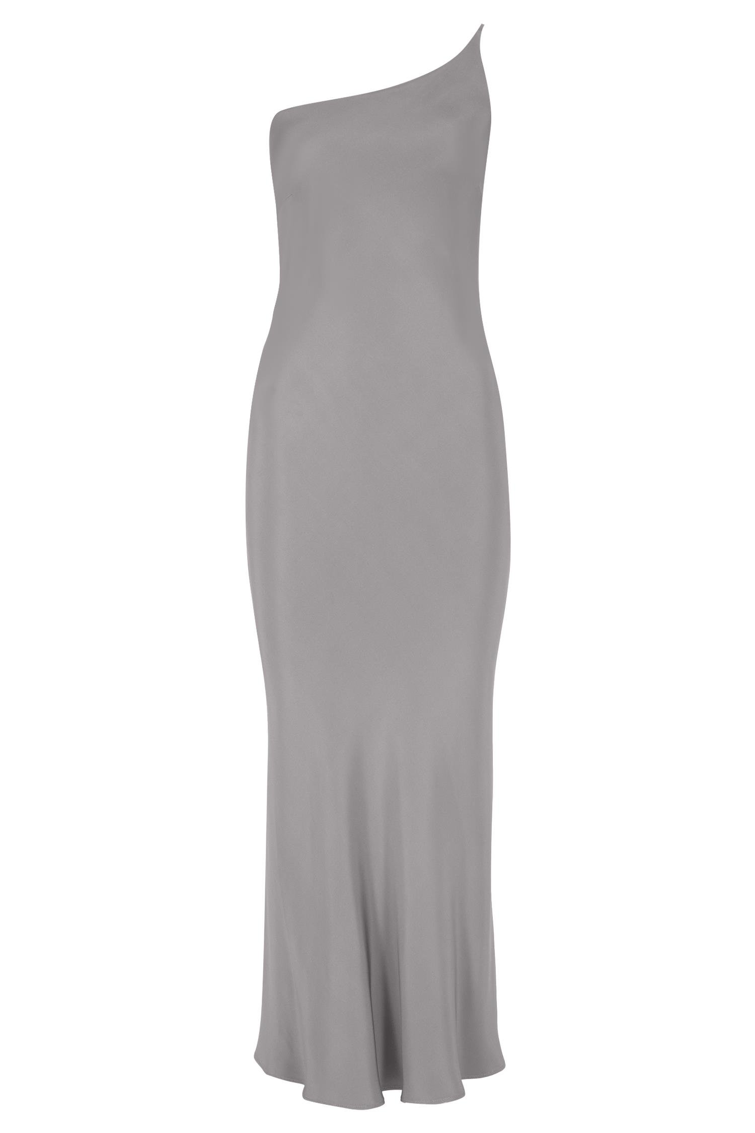 One-Shoulder Satin Dress