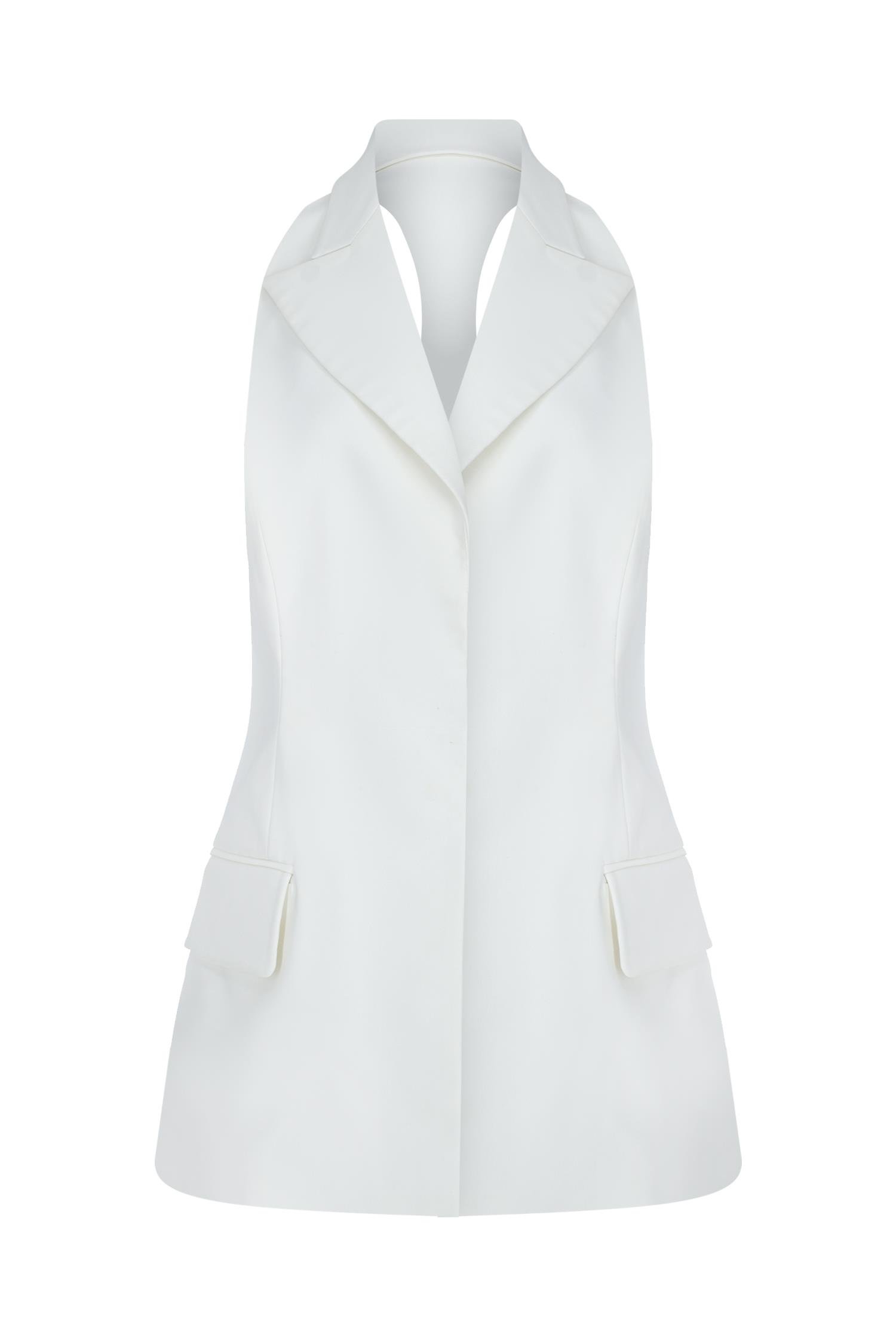 White Halter Vest