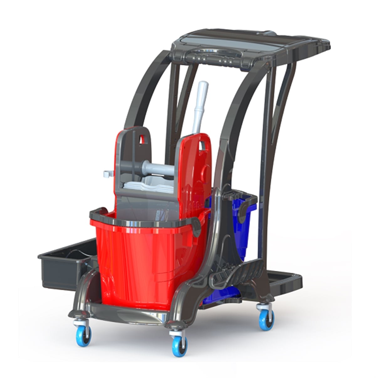 Çİft Kovalı Paspas ArabasıÇift Kovalı Temizlik Kiti Herkül 675