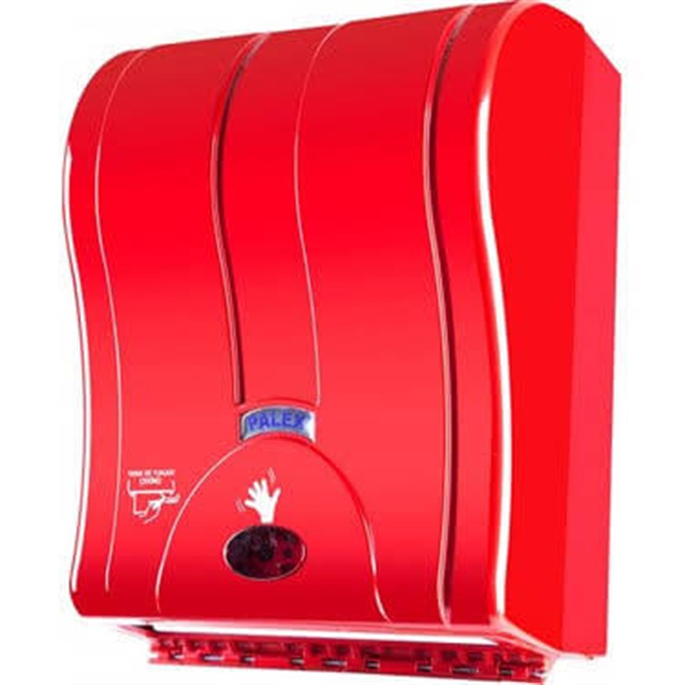 Fotoselli Kağıt Havlu DispenseriPrestij Otomatik Havlu Dispenseri 21 cm Kırmızı