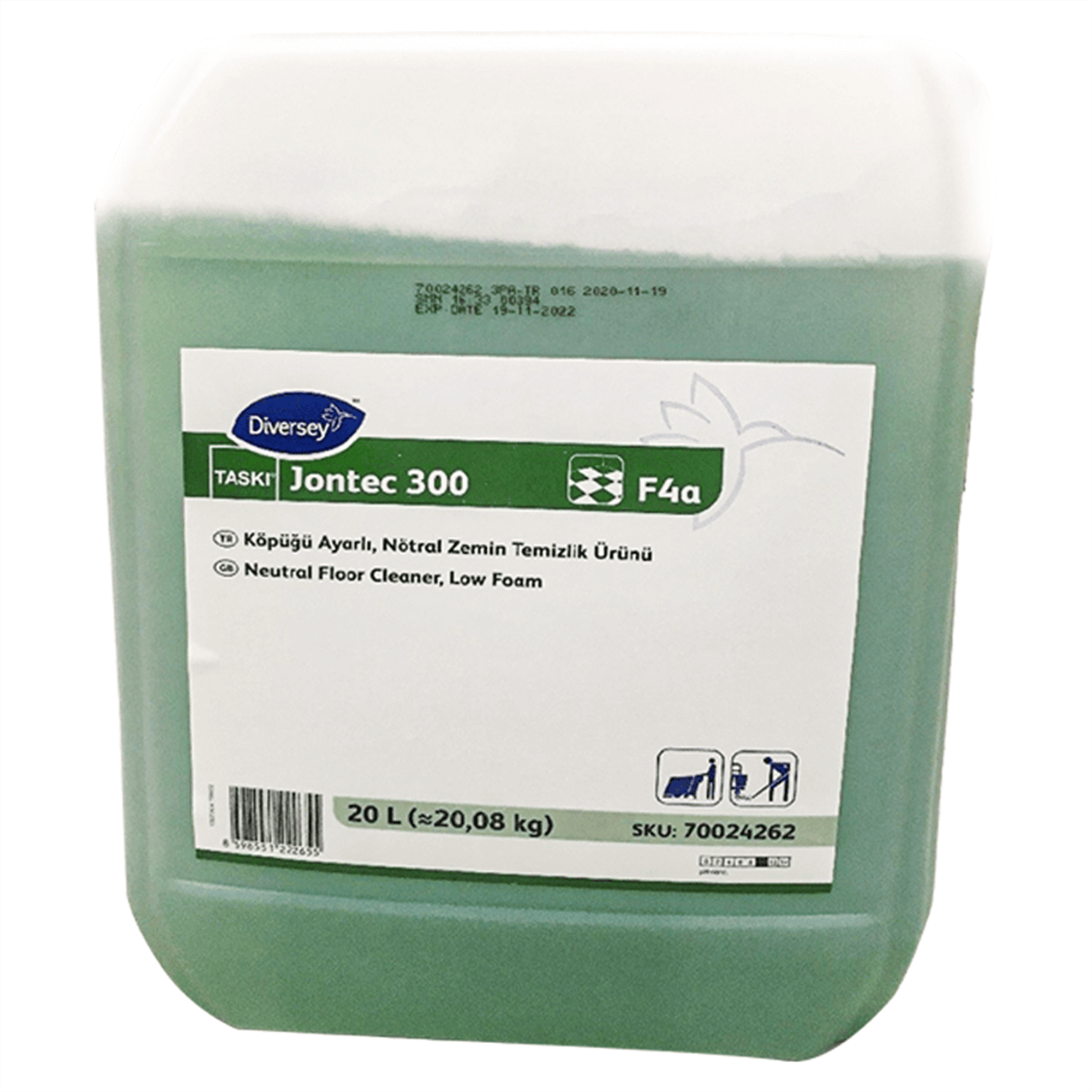 Genel Yüzey TemizleyiciDİVERSEY TASKİ JONTEC 300 F4A NÖTRAL ZEMİN TEMİZLİK ÜRÜNÜ