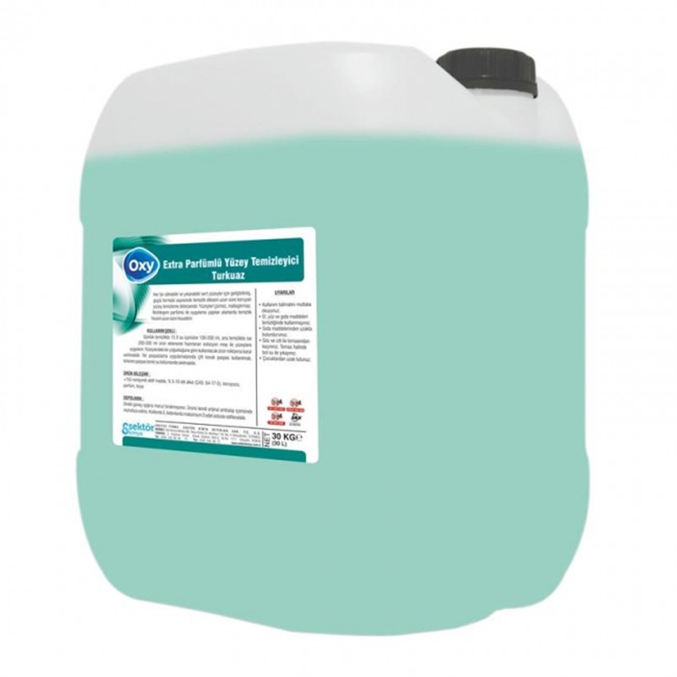 Genel Yüzey TemizleyiciOxy Extra Parfümlü Yüzey Temizleyici Turkuaz 30 Lt