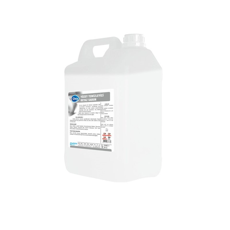 Genel Yüzey TemizleyiciOxy Genel Amaçlı Yüzey Temizleyici Beyaz Sabun 5 Lt
