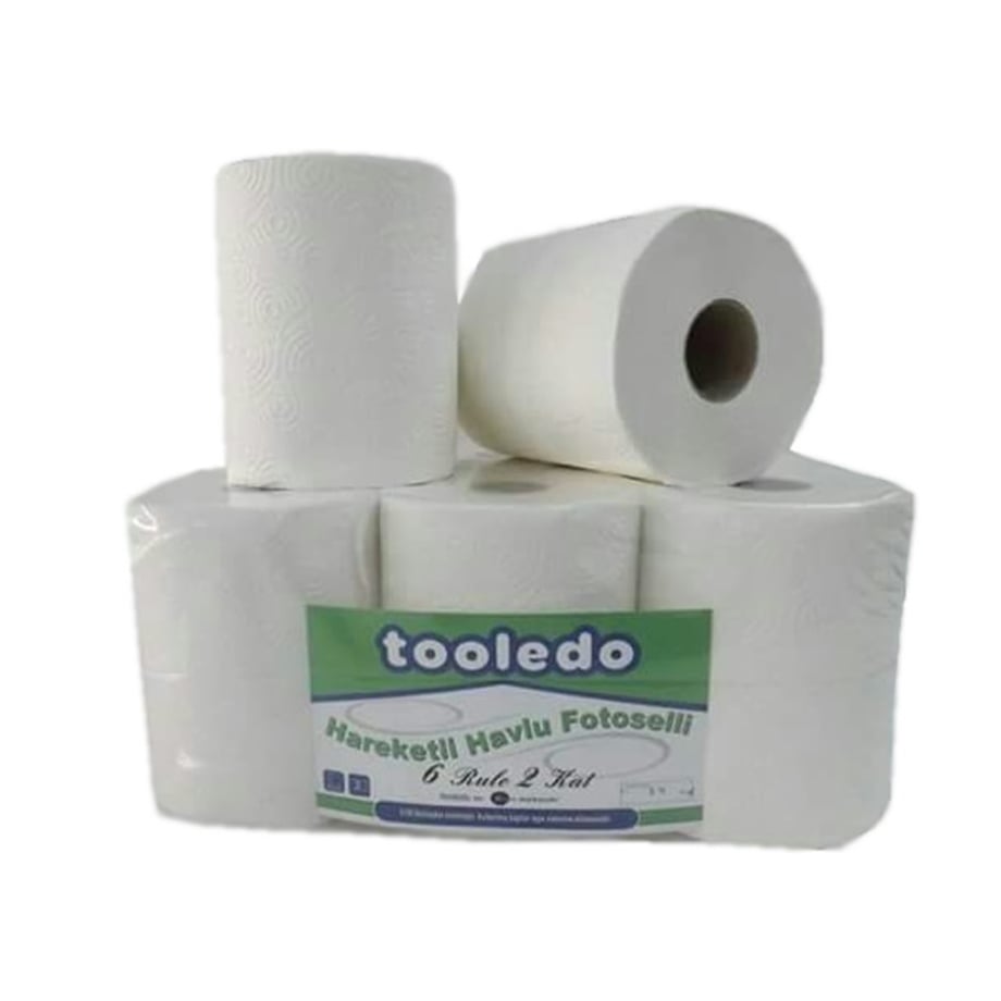 21 cm Fotoselli Makine Havlusu 6 Rulo 40 m