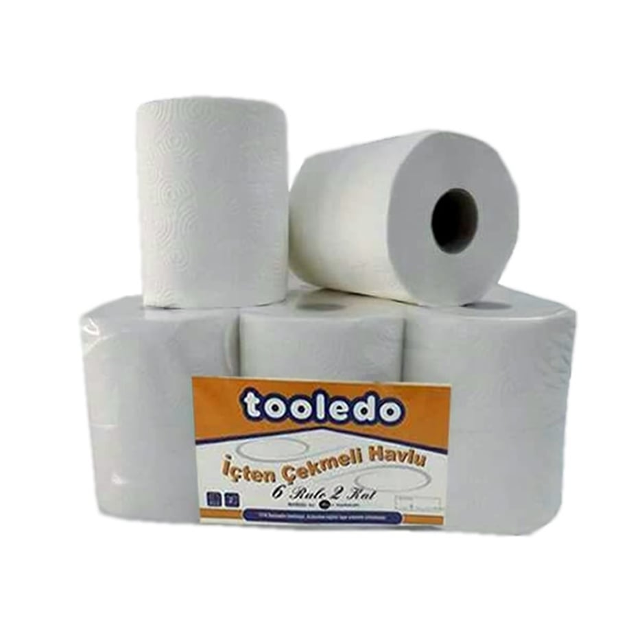 21 cm İçten Çekmeli Kağıt Havlu 6 Rulo 57 m