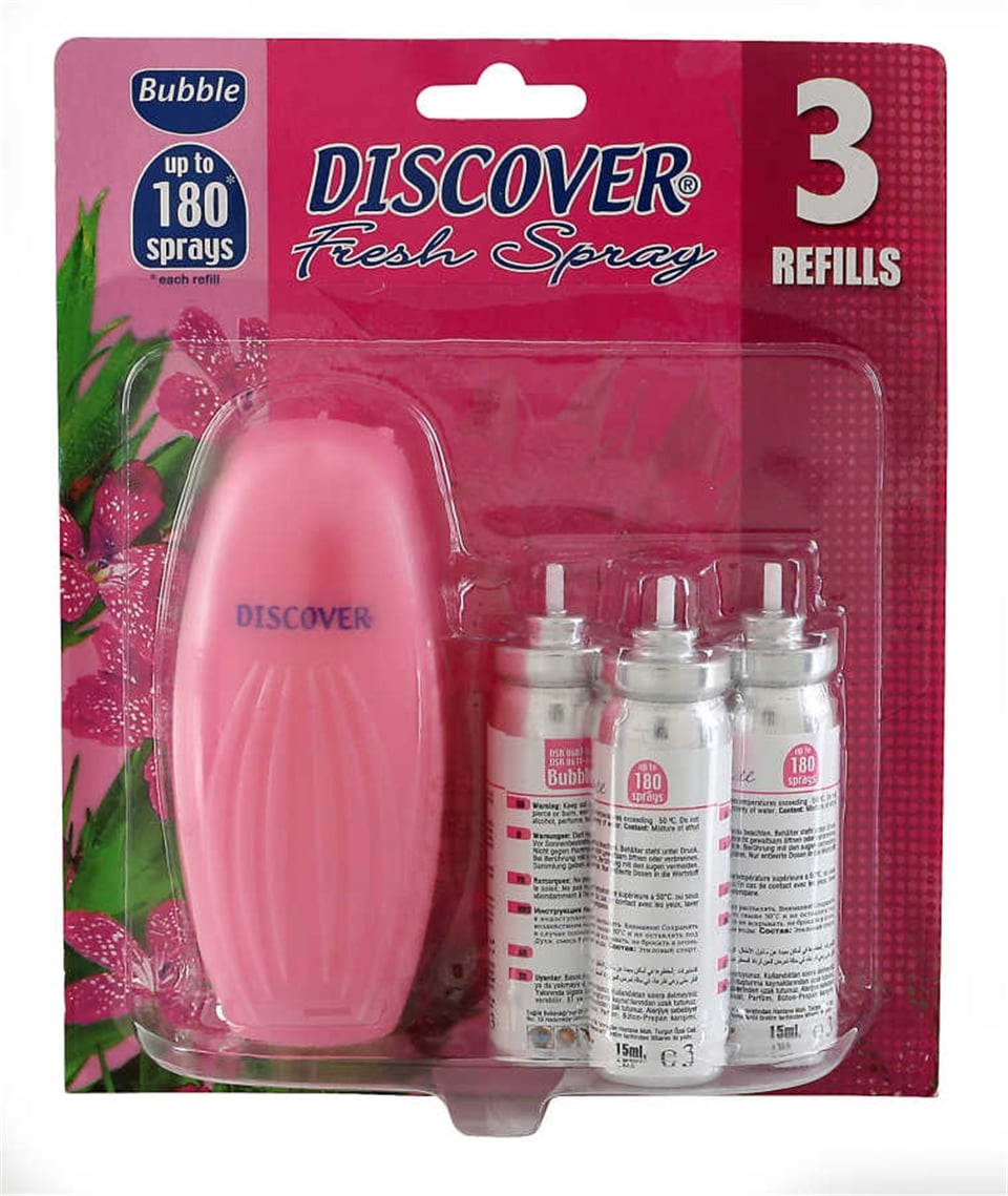 Ortam KokusuDiscovery Banyo & Wc Fresh Sprey Maxi Set Bubble 15 ml
