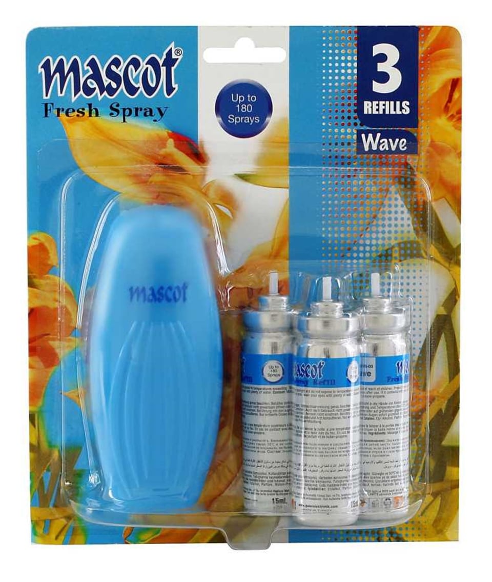 Ortam KokusuMascot Banyo & Wc Fresh Sprey Maxi Set Wave 15 ml