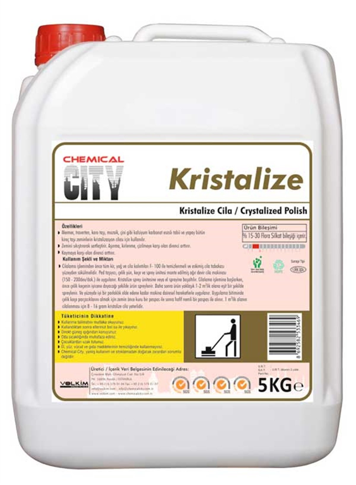 Zemin CilasıChemical City Kristalize Mermer Cilası 5 Kg