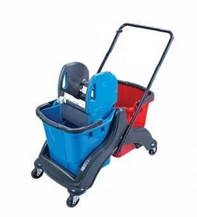 Çift Kovalı Paspas Arabası Mimoza 756 Sepetsiz