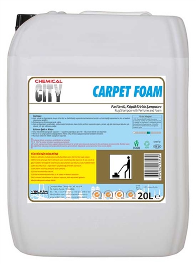 Halı TemizliğiChemical City Carpet Foam Parfümlü Köpüklü Halı Şampuanı 20 Kg
