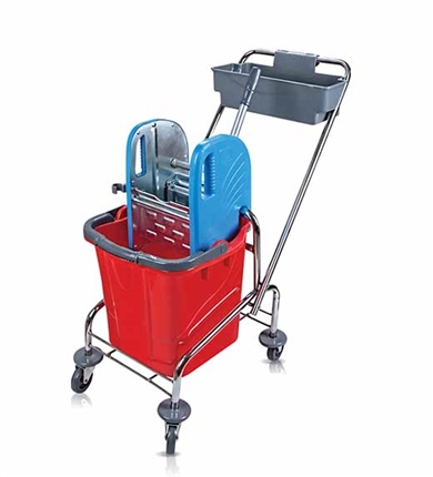 Tek Kovalı Paspas Arabası Mimoza 721 Sepetsiz Metal Pres