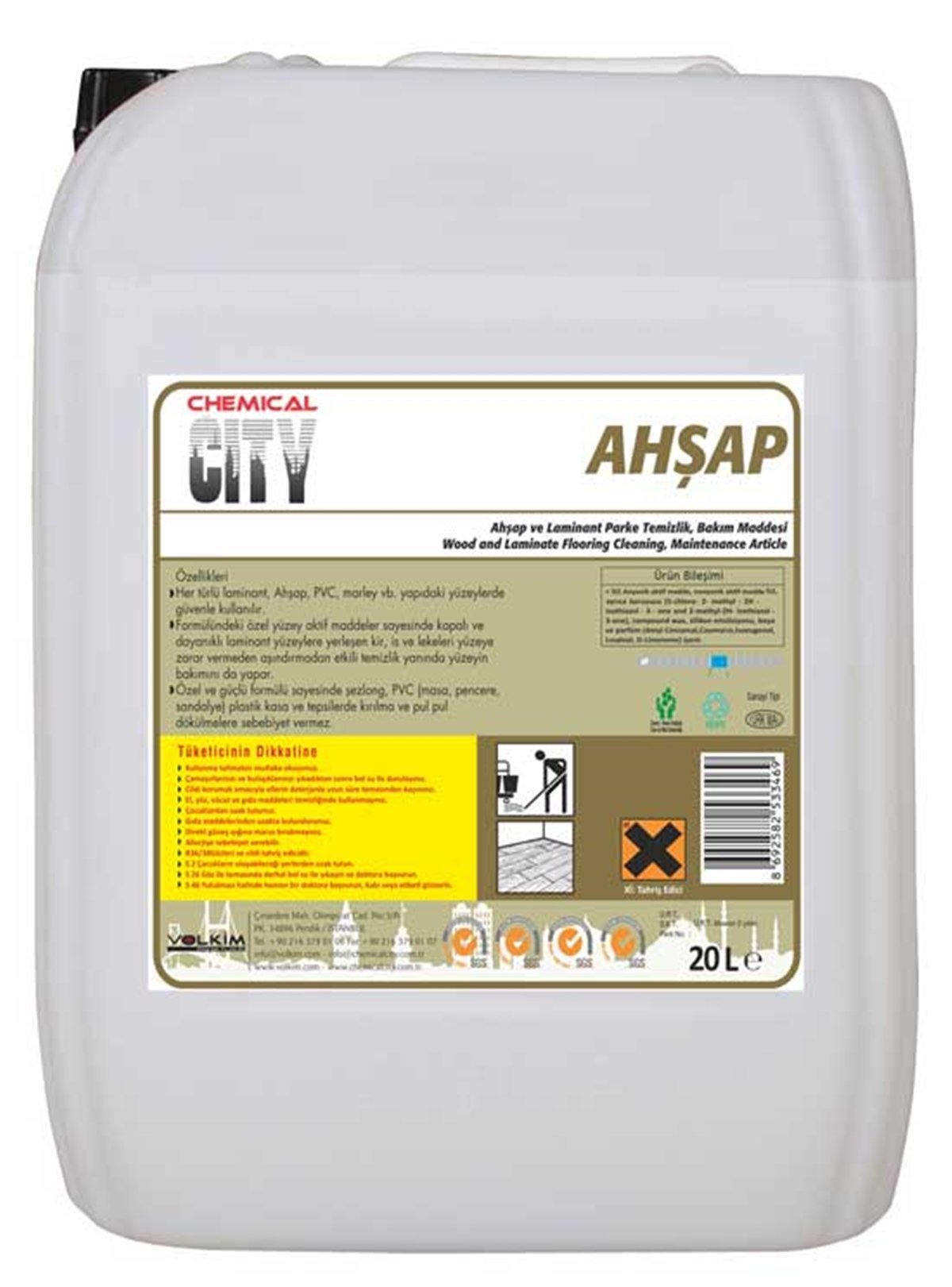 Ahşap Yüzey Temizlik ve BakımChemical City Ahşap Ahşap Temizleme Ve Bakım Maddesi 20 Kg