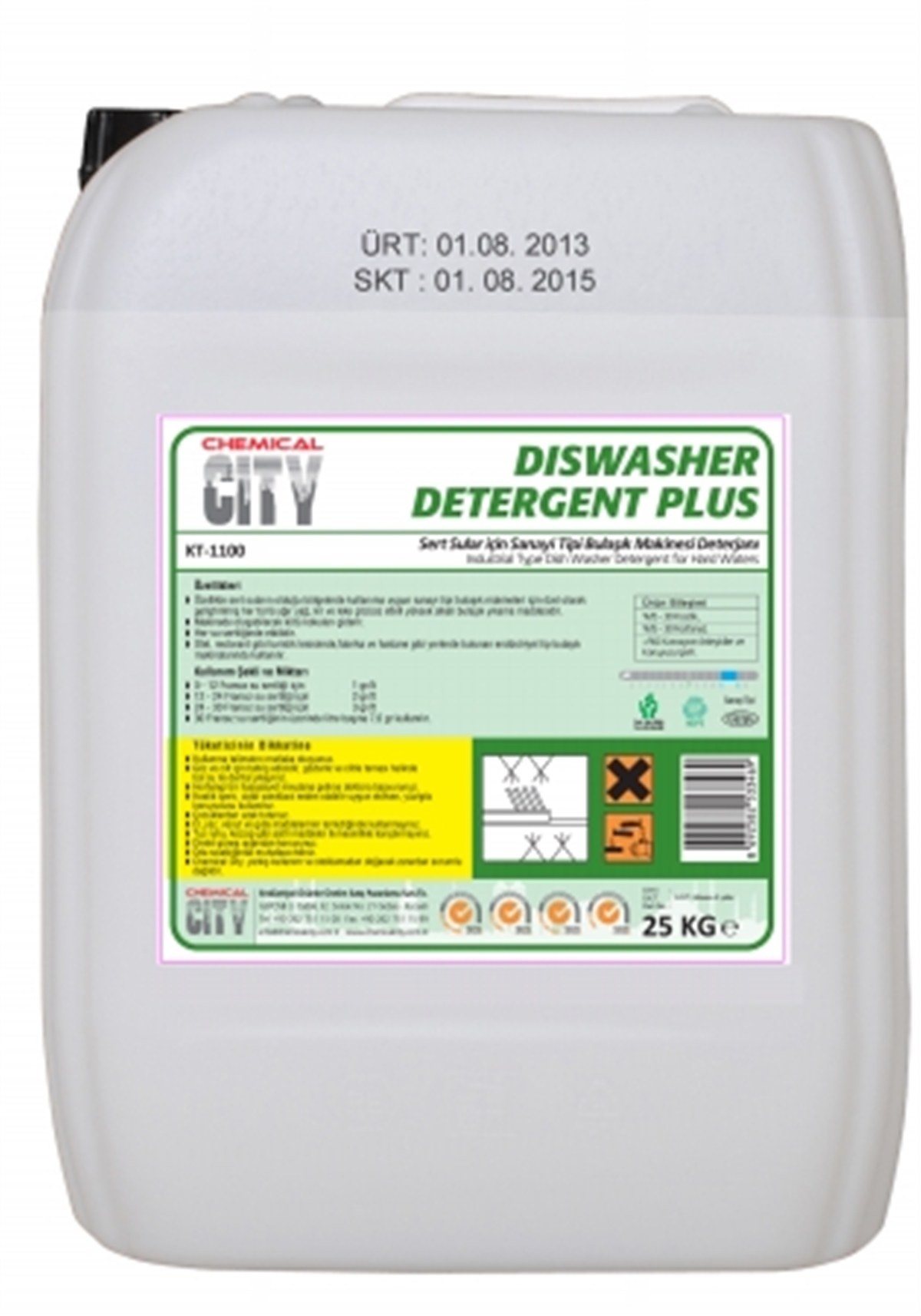 Bulaşık Makinesi KimyasalıChemical City K-110 End.Bulaşık Makina Deterjanı Sert Sular İçin 25 Kg