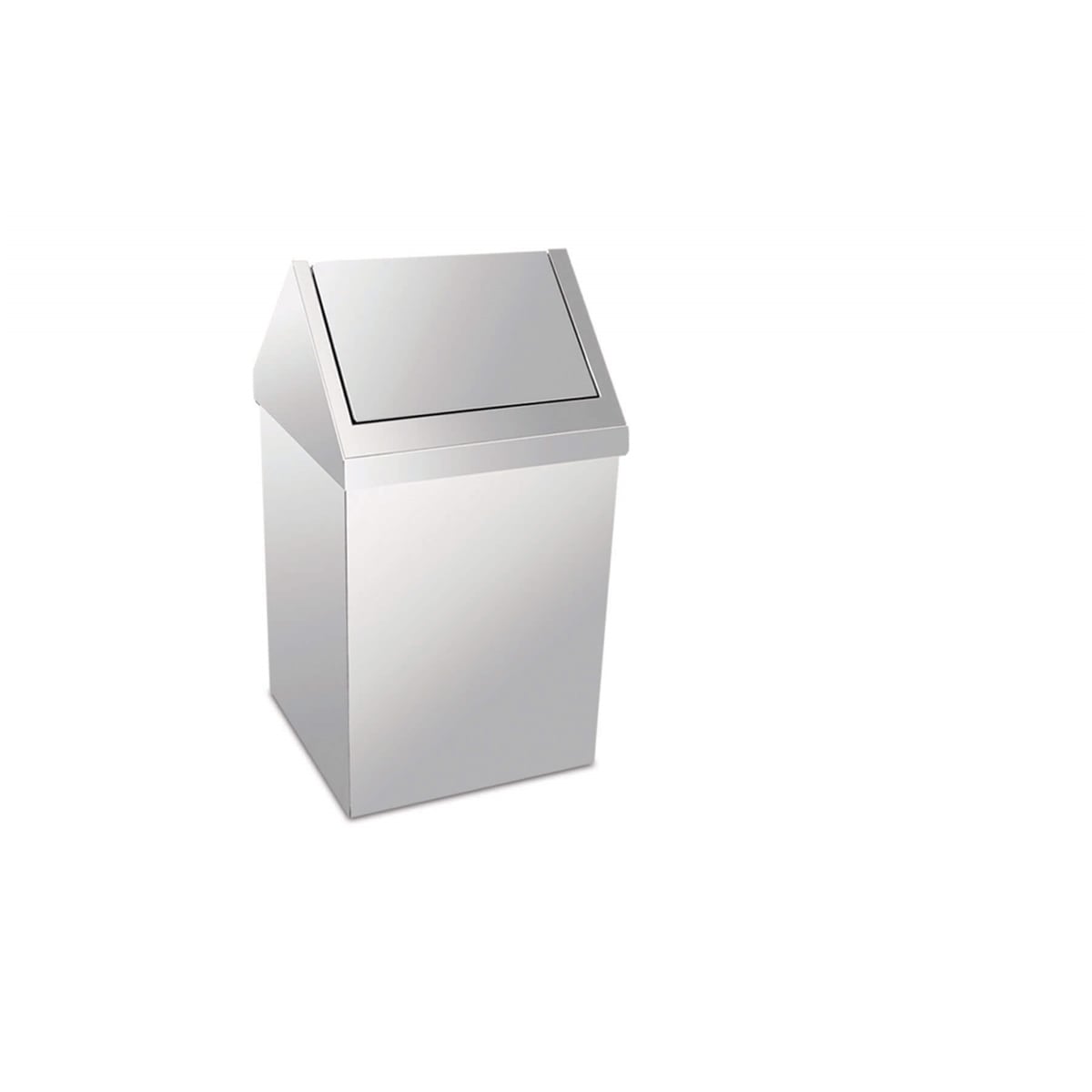 Çöp Kutusu Krom Çatı Kapaklı Çöp Kovası 36 Lt