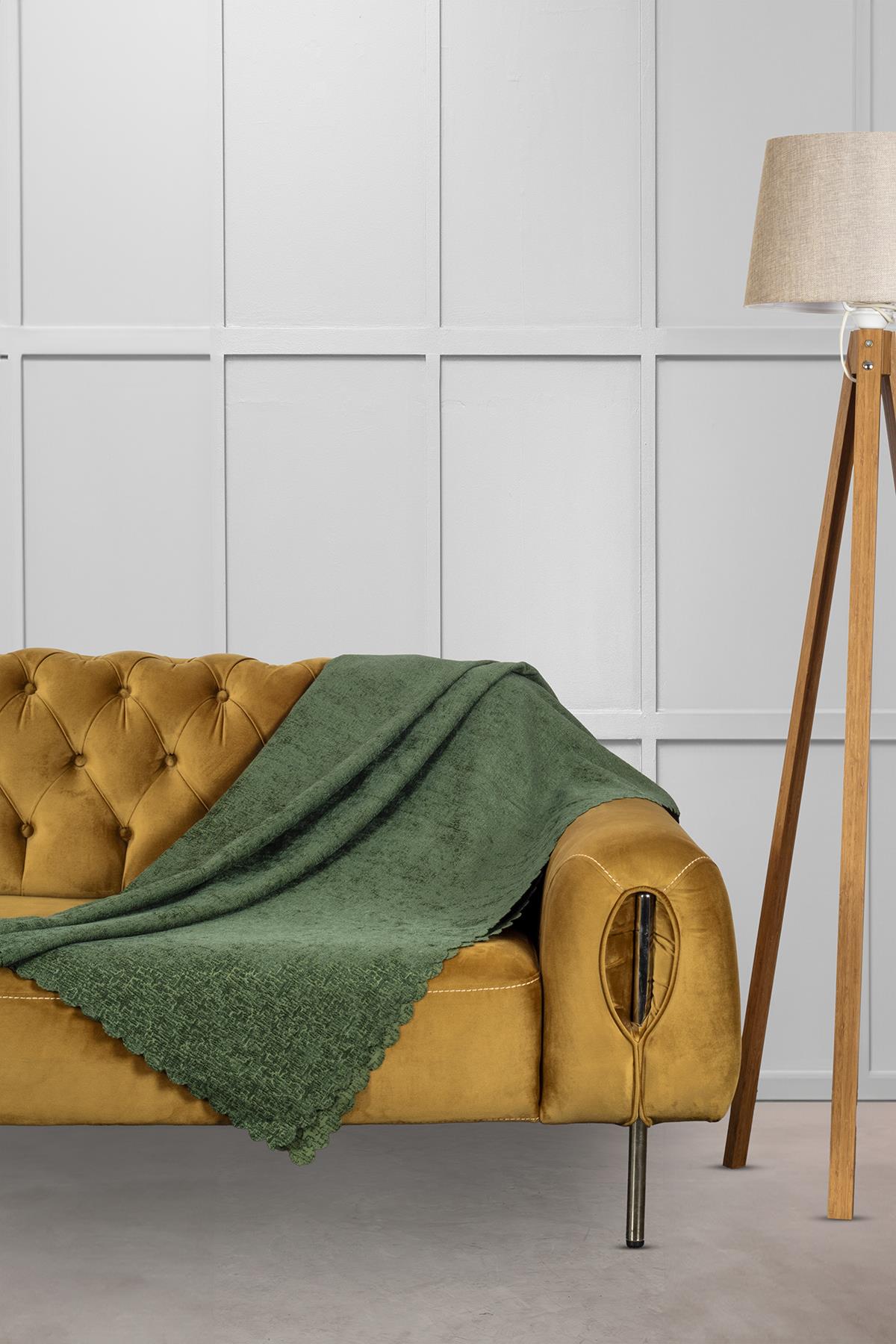 Jakar Şönil Kaymaz Koltuk Örtüsü Şalı Standart En 175cm X Boy 215cm Nefti