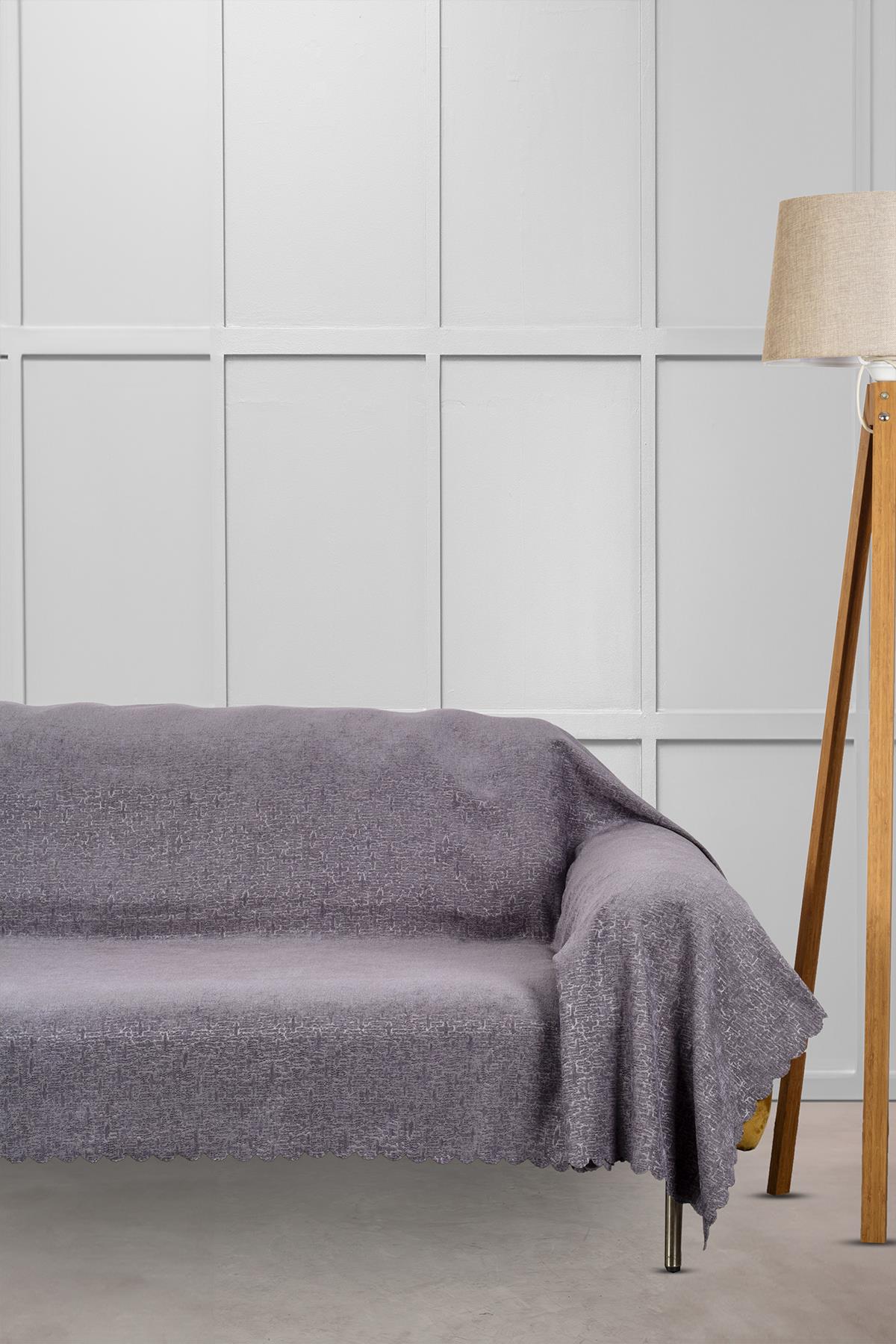 Jakar Şönil Kaymaz Koltuk Örtüsü Şalı Standart en 175cm x boy 300cm Antrasit