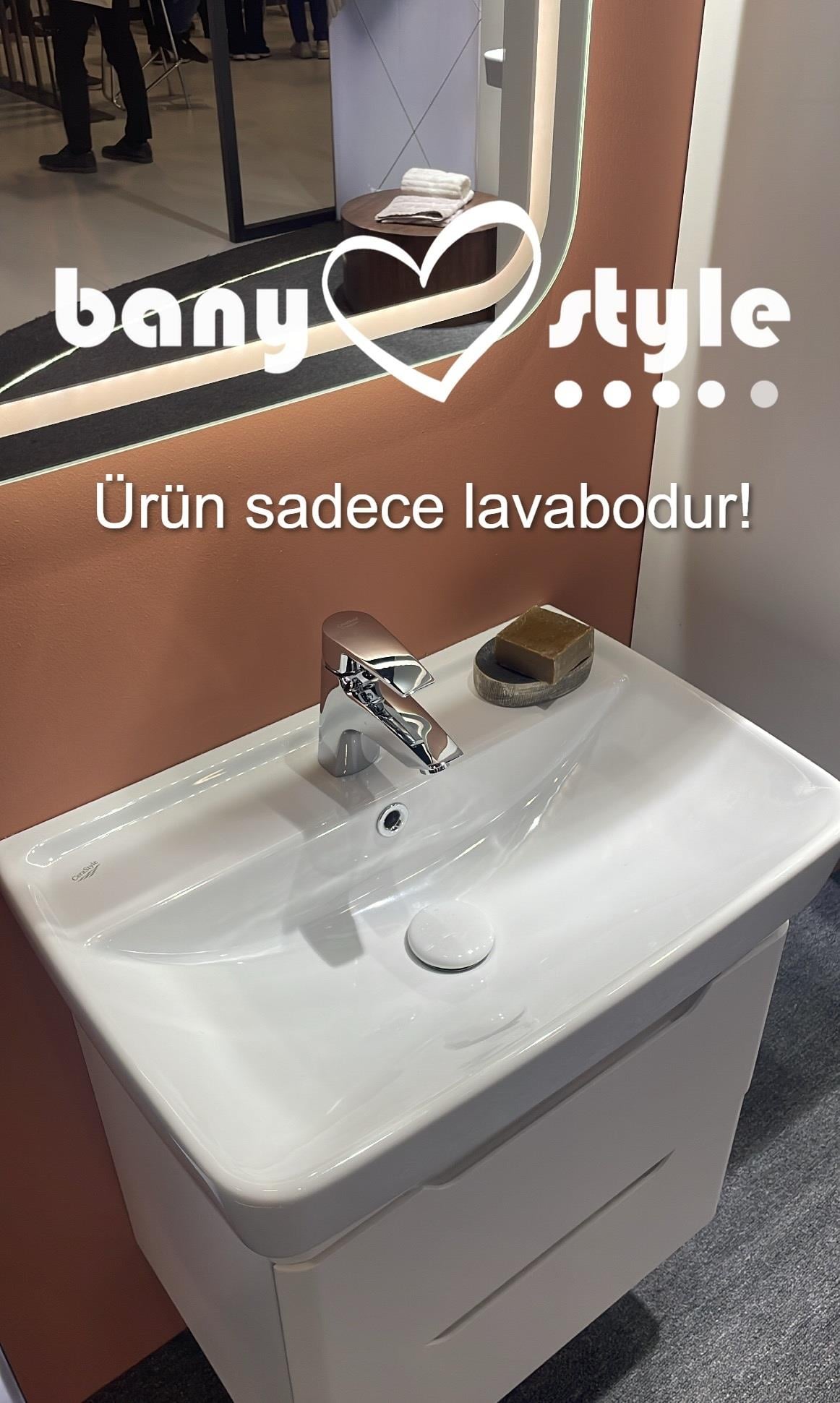 Cerastyle Duru 50 x 40 cm Etajerli Lavabo