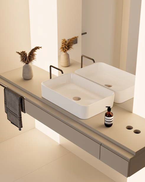 Cerastyle Hera 60 x 38 cm Tezgah Üstü Çanak Lavabo