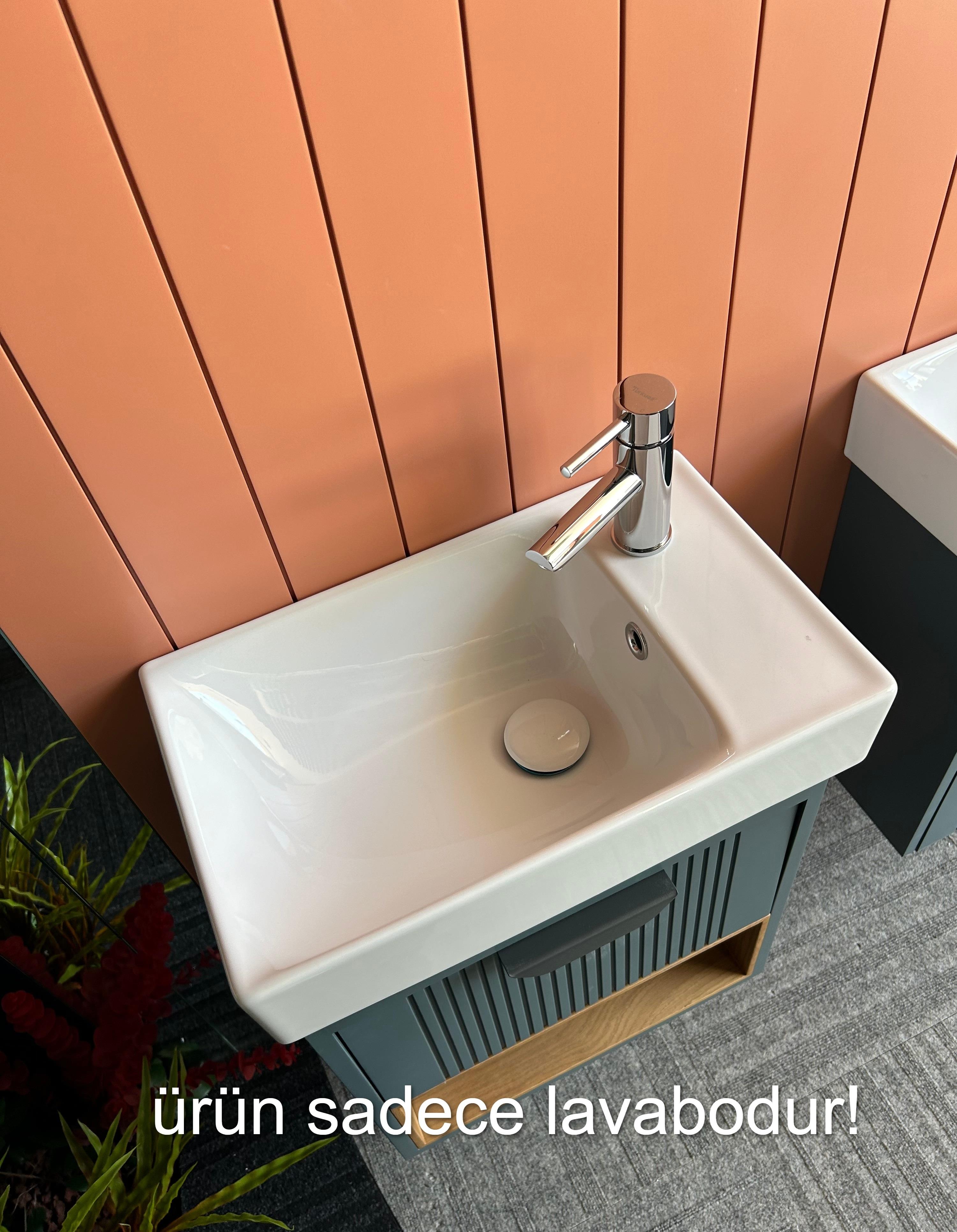 Cerastyle Sharp 50 x 30 cm Etajerli Lavabo