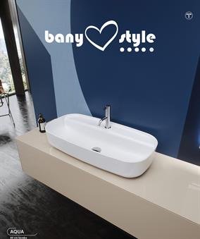 Cerastyle Aqua 80 x 40 cm Tezgah Üstü Çanak Lavabo