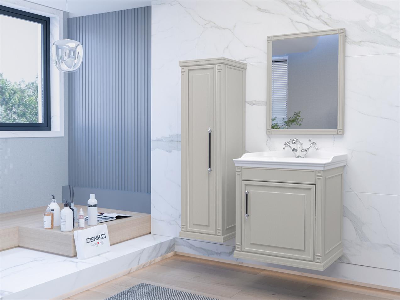Albatros 65 cm Banyo Dolabı + Boy Dolabı 